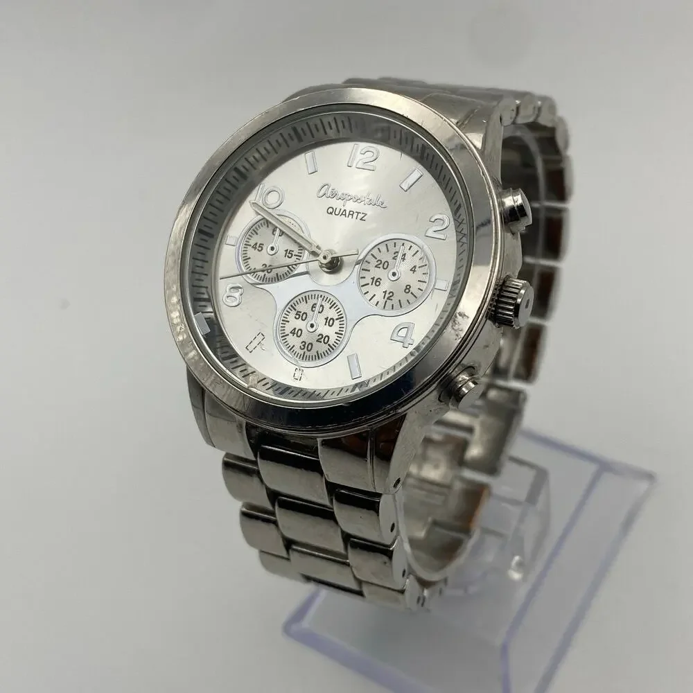 Chic Aeropostale Silver-Tone Multi-Dial Watch - New Battery!
